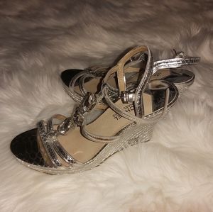 Wedge Silver Sandals